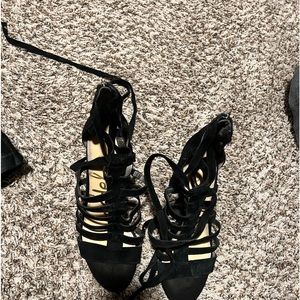 Sam Edelman block heel lace up heels